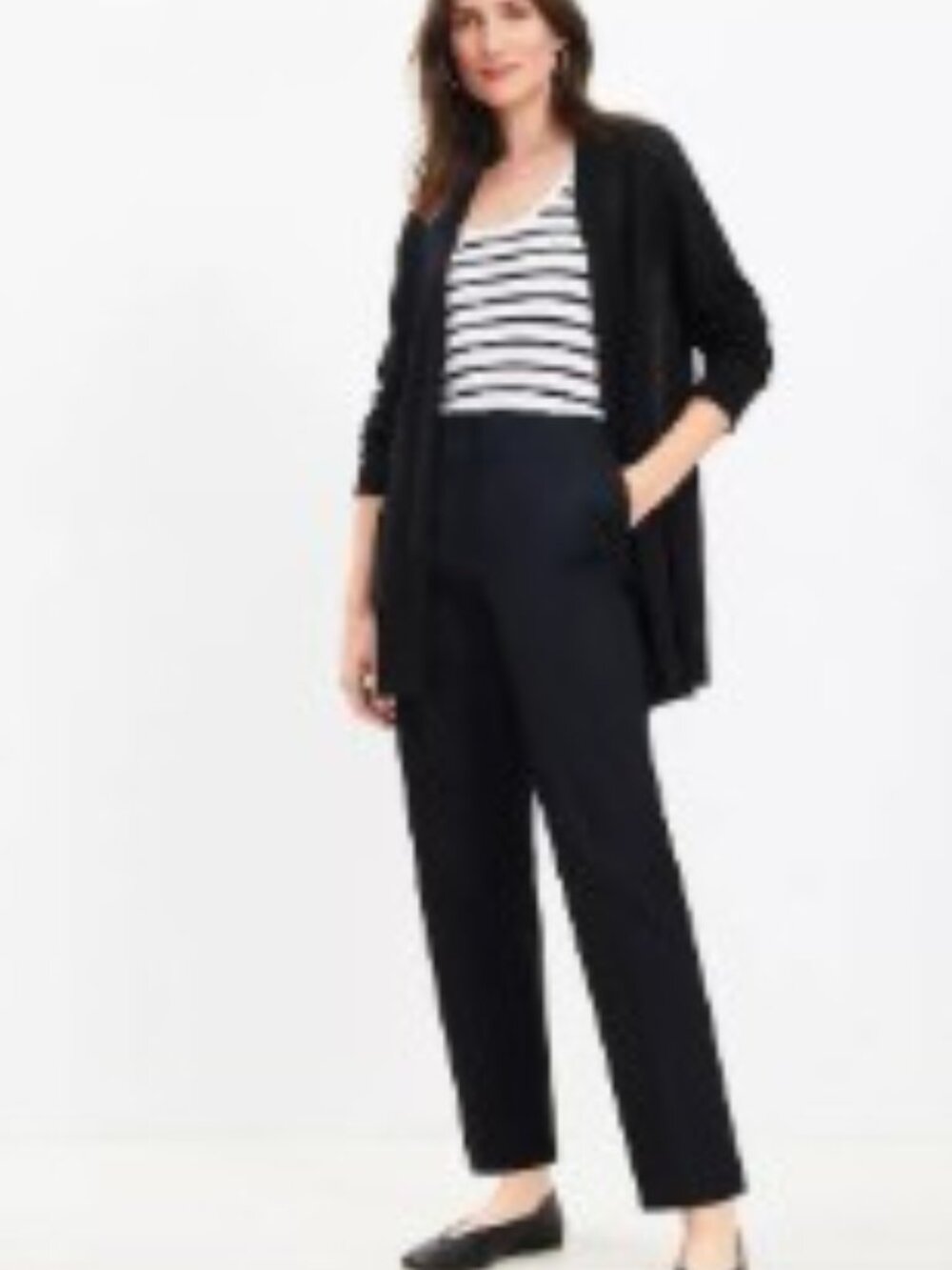 NWT LOFT Pants  - Straight leg, Twill (Black) - Size 14